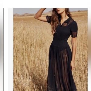 Christy Dawn Winslet Dress Black Silk Small